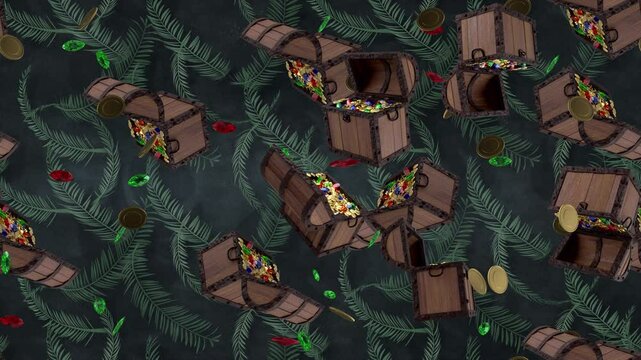 Pirates Treasure chest cofre Background loop tile Swirl. This is a loopable and tileable wallpaper