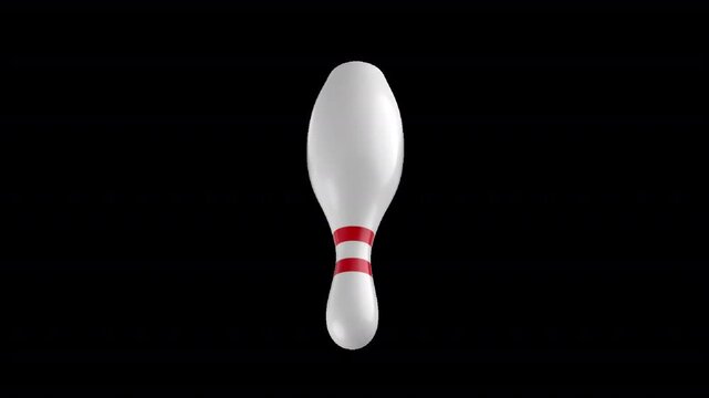 Bowling Pin sprite element loop with alpha. This sprite with an alpha channel is loopable.