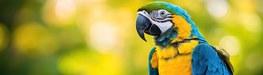 Fototapeta premium blue and yellow macaw