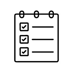 to do list icon, to do list line art - simple line art of to do list, perfect for to do list logos and icons