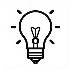 Glowing light bulb representing creative thinking, innovation, and breakthrough inspiration