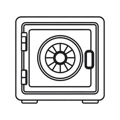 Security concept depicting locked safe, representing protection of valuable assets