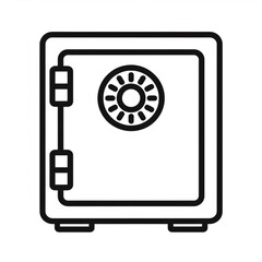 Closed metal strongbox protecting savings and valuables with combination lock