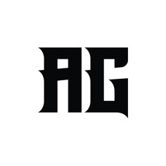 AG monogram logo design letter text name symbol monochrome logotype alphabet character simple logo