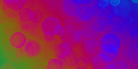Vibrant Abstract Bokeh Background with Multicolored Circles