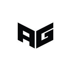 AG monogram logo design letter text name symbol monochrome logotype alphabet character simple logo