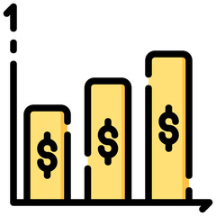 finance success vector filled outline icon