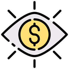 market vision vector filled outline icon