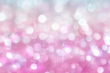 Soft Pink and White Bokeh Background with Glimmering Lights