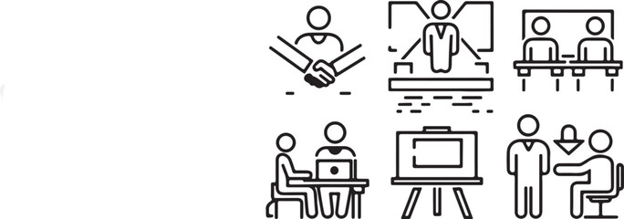 Fototapeta premium line web icons Communication, promotion. Containing discussion, speech bubble, talking, consultation Editable stroke.