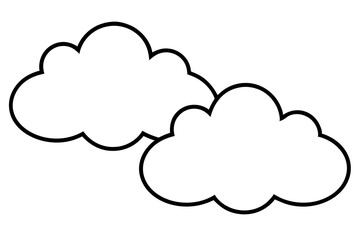 Obraz premium Cloud icon Set on the White Background