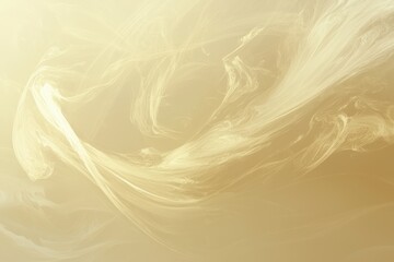 Soft Golden Abstract Background with Flowing Smoke-Like Textures