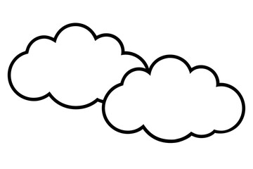 Obraz premium Cloud icon Set on the White Background