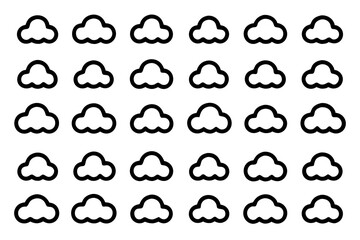 Obraz premium Cloud icon Set on the White Background