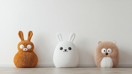 Obraz premium Woodland Animal Nursery, enchanting forest-themed decor, adorable animal prints, playful and cozy atmosphere, perfect for creating a whimsical and inviting space for children