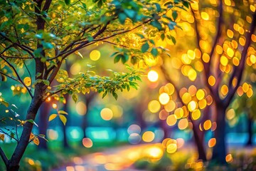 Abstract Blurred Forest Background - Soft Focus Nature Photography