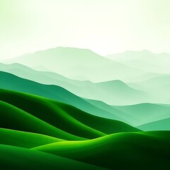 Obraz premium green hills landscape