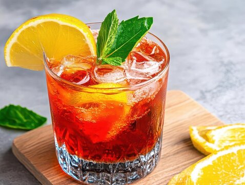 Cocktail drinks close up photo