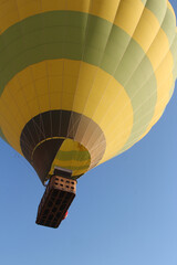 Landscape on East and West bank of Luxor with a hot air balloon, Egypt