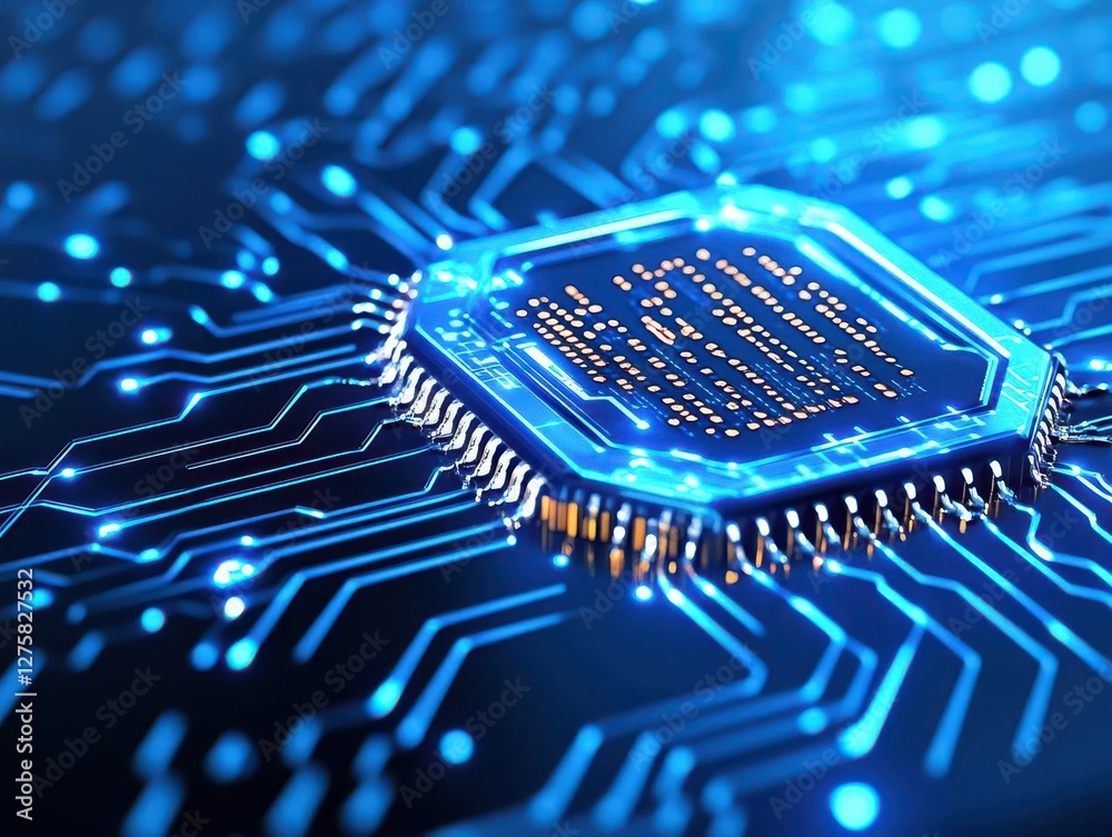 Poster Digital technology and science background