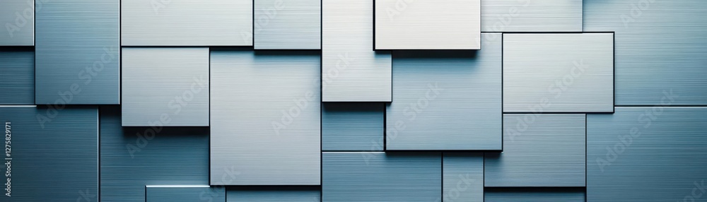 Aufkleber Sleek abstract metal background with smooth gradients, reflecting light in shades of silver and gray, creating a modern and industrial atmosphere Ideal for graphic design use