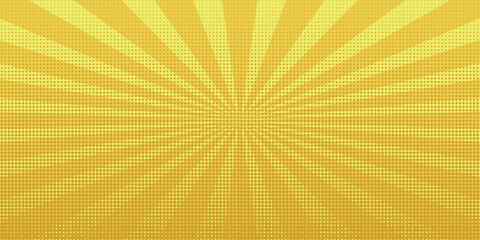 Retro comic pop art background with stripes and halftone dots. Classic vintage cartoon style. Vector illustration