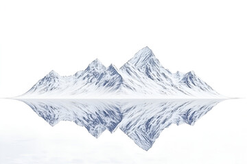 A Majestic Winter Landscape Captured in Pure Minimalism