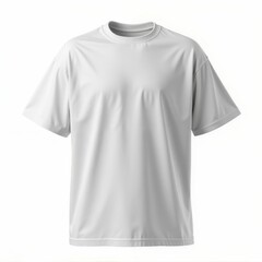 White Plain T Shirt Mockup For Apparel Presentation and Design Template Front View Casual Clothing