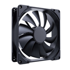 High-performance computer fan with sleek design isolated on png transparent background, cut out