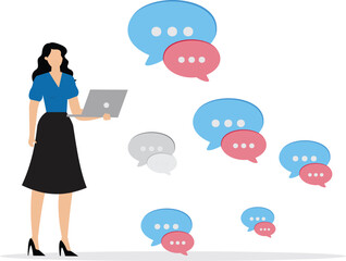 Too many messages or spam concept