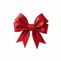 Fototapeta premium Festive Red Bow Decoration Ornament Symbolic of Celebrations Holiday Festive Season Anniversary