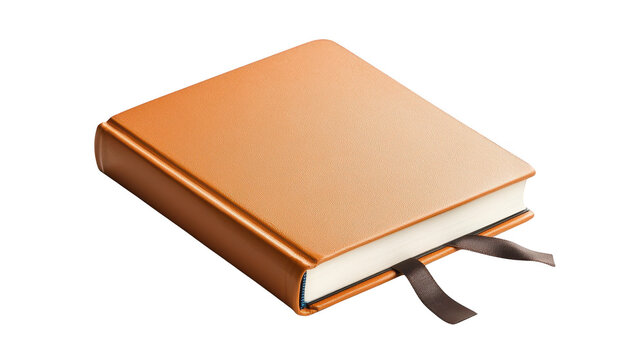 Vintage brown book with ribbon, antique literature for collectors and book lovers