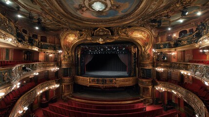 Fototapeta premium Magnificent Interior of a Historic Theatre