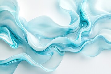 Naklejka premium Elegant abstract background with flowing light blue and white textures, creating a serene and dreamy atmosphere, perfect for modern design and creative projects.