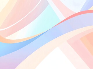 Pastel Wave Abstract Art: Serene and Dreamy Color Palette
