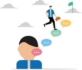 Expert advice or idea to success concept