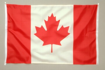 Canadian flag displayed, neutral background, patriotism, website use