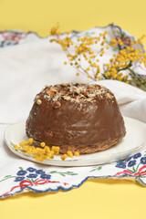 Mini delicious homemade chocolate kouglof, cocoa bundt cake