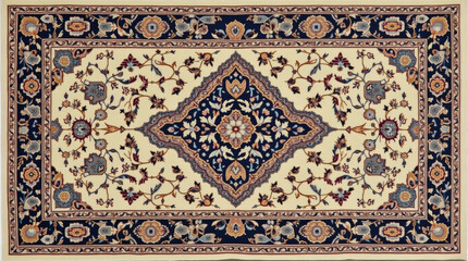 Texture of brown beige Persian carpet