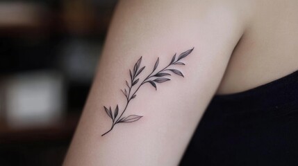 Obraz premium Delicate Floral Tattoo Design on Arm