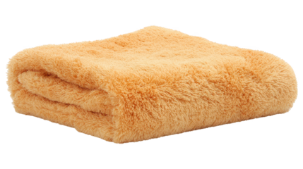 Luxurious fluffy orange towel, experience ultimate comfort and softness for bath, spa or beach