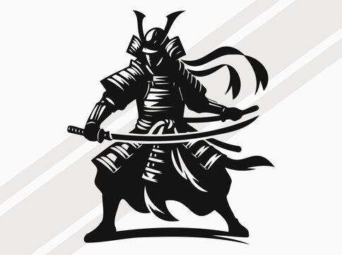 recommend clip art: Samurai Silhouette Vector Illustration. Japanese Warrior Clipart and Vector Art for Design