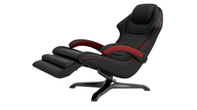 Elegant red leather team chair, enhance your office with comfort and style 