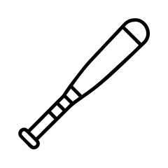 Fototapeta premium baseball bat icon, baseball bat line art - simple line art of baseball bat, perfect for baseball bat logos and icons