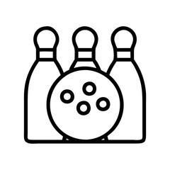 bowling alley icon, bowling alley line art - simple line art of bowling alley, perfect for bowling alley logos and icons