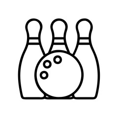 bowling alley icon, bowling alley line art - simple line art of bowling alley, perfect for bowling alley logos and icons