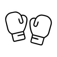boxing gloves icon, boxing gloves line art - simple line art of boxing gloves, perfect for boxing gloves logos and icons
