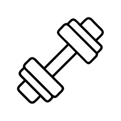 dumbbell icon, dumbbell line art - simple line art of dumbbell, perfect for dumbbell logos and icons