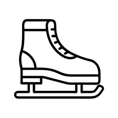 ice skates icon, ice skates line art - simple line art of ice skates, perfect for ice skates logos and icons
