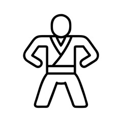 judo icon, judo line art - simple line art of judo, perfect for judo logos and icons